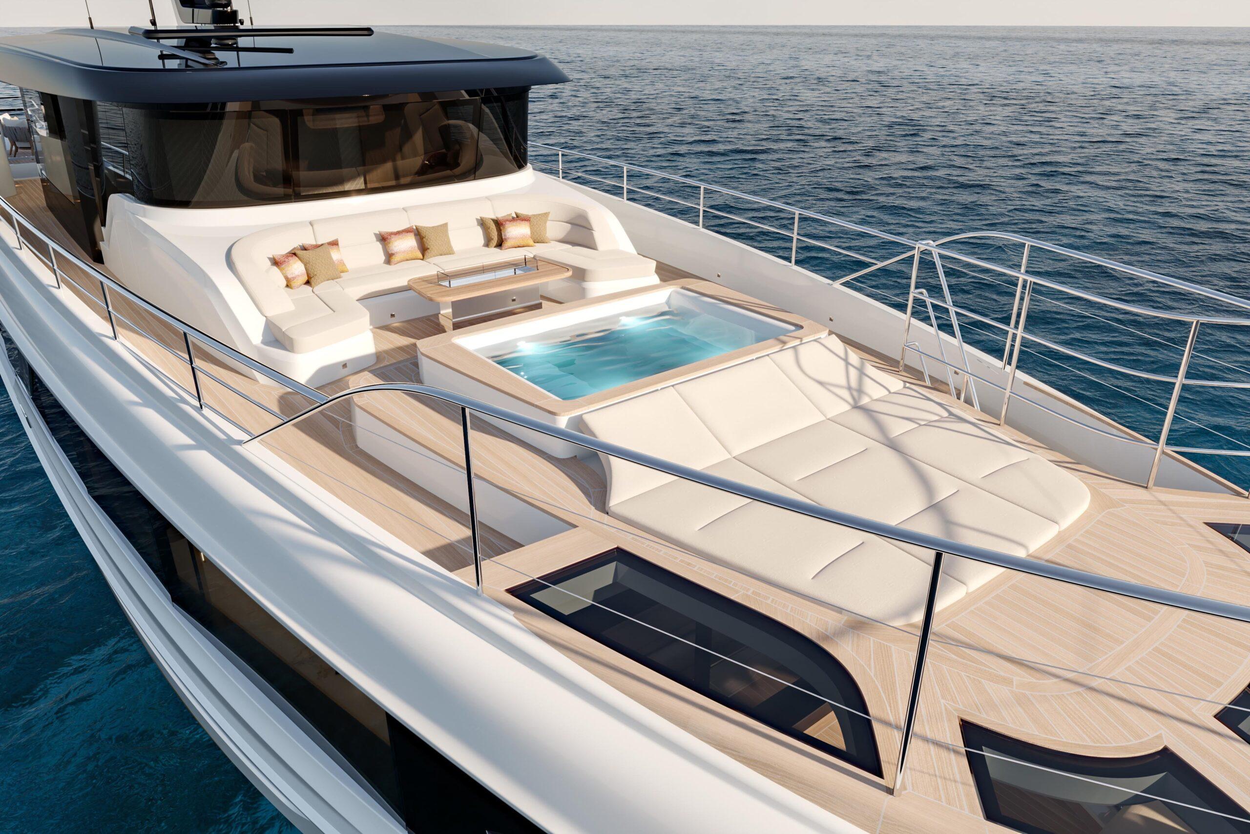 Majesty 100 terrace Forward Sun Deck